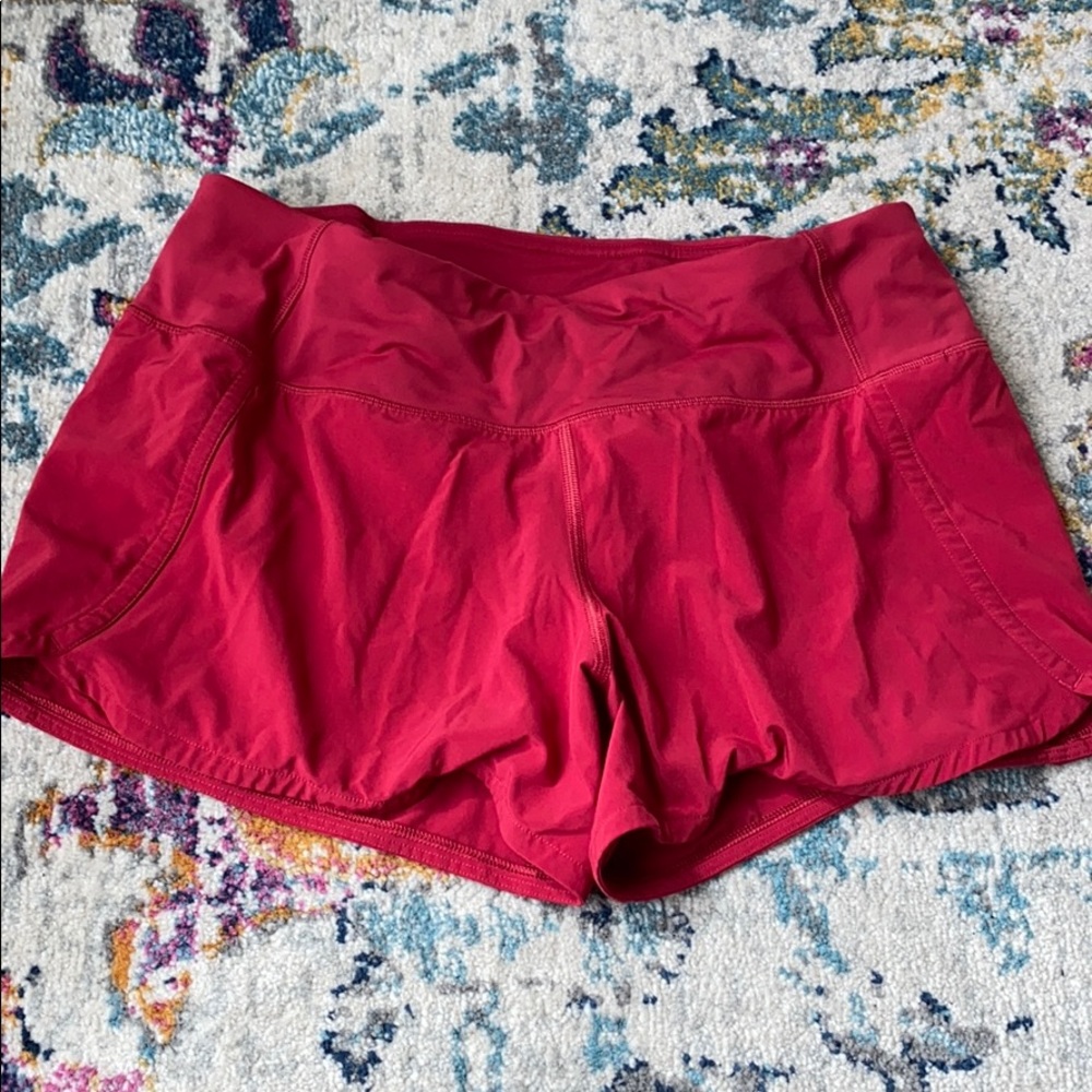 Red Lululemon Shorts